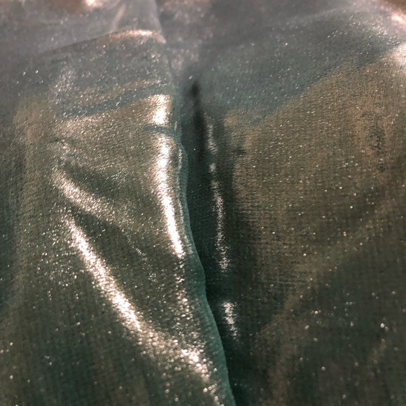 Luminous shiny blue and green blouse. Size S - Picture 8 of 8